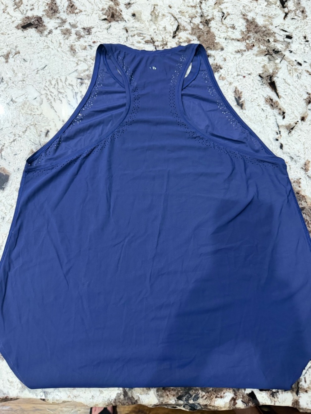 lululemon Navy Laser-Cut Racerback Muscle Tee